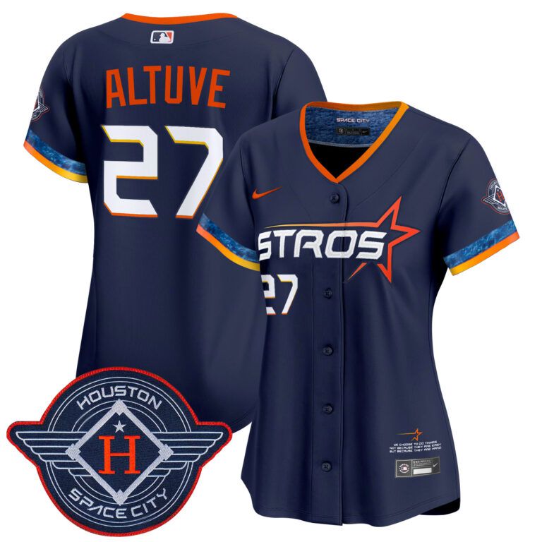 Women Houston Astros 27 Altuve blue 2025 City Connect Vapor Premier Limited Jersey